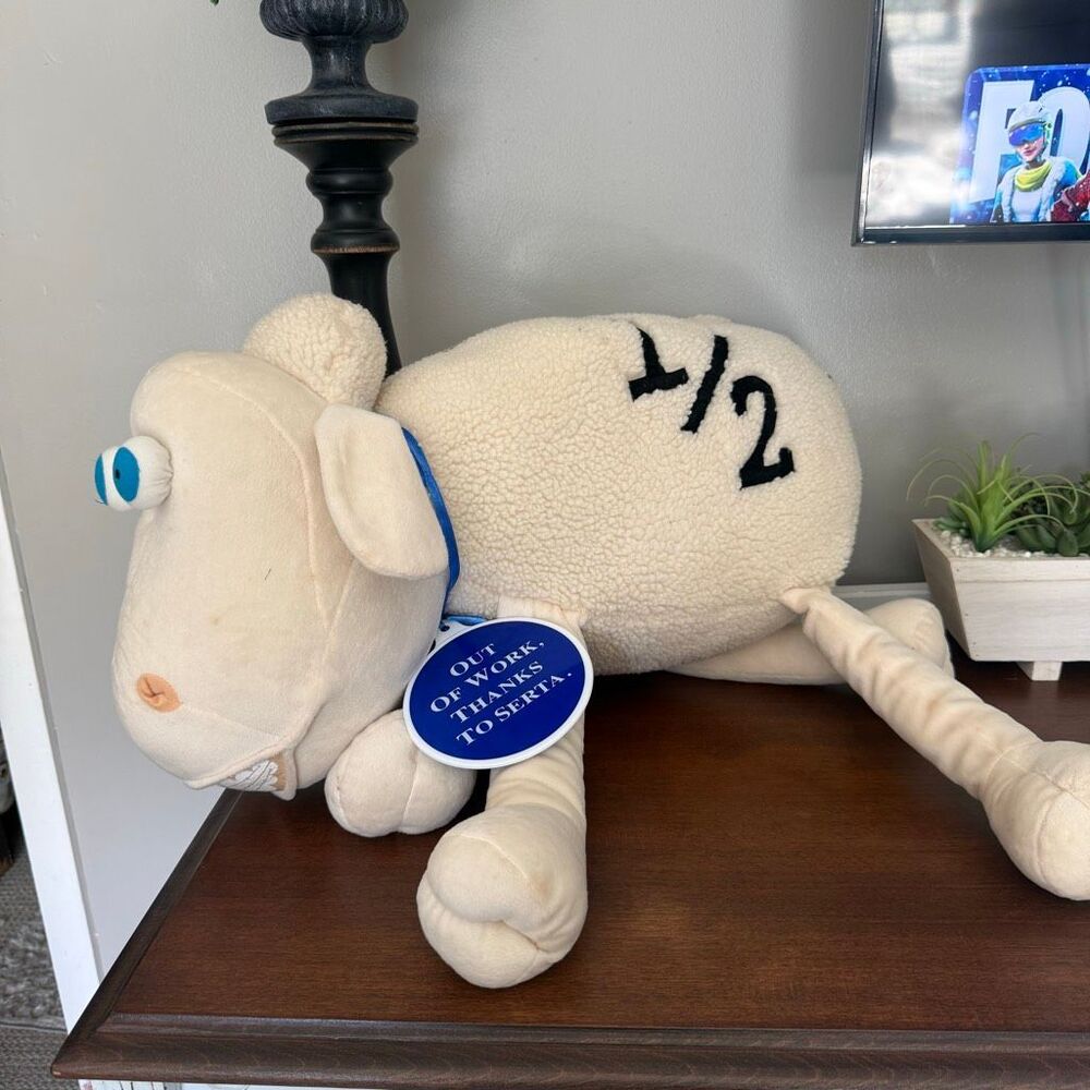 Vintage 2000 Serta Counting Sheep #2 Large 24” Advertising Store Display Plush